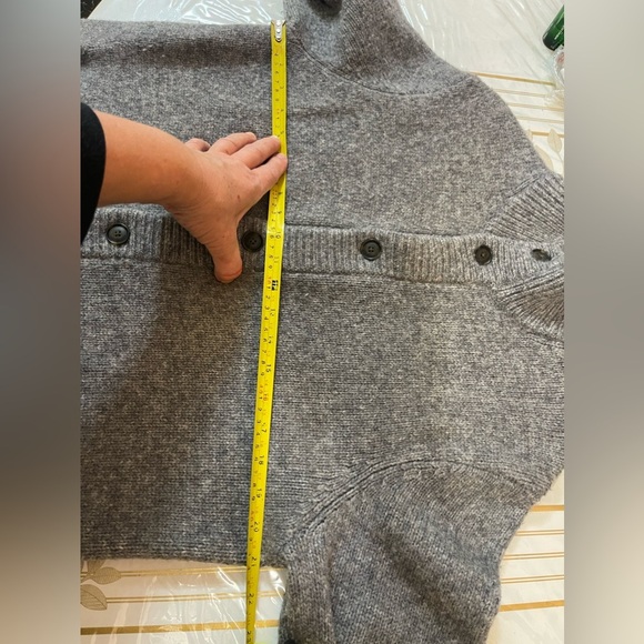 Club Monaco Sweater Mens XL Cardigan Grey Thick Wool Size L/G - Picture 4 of 5